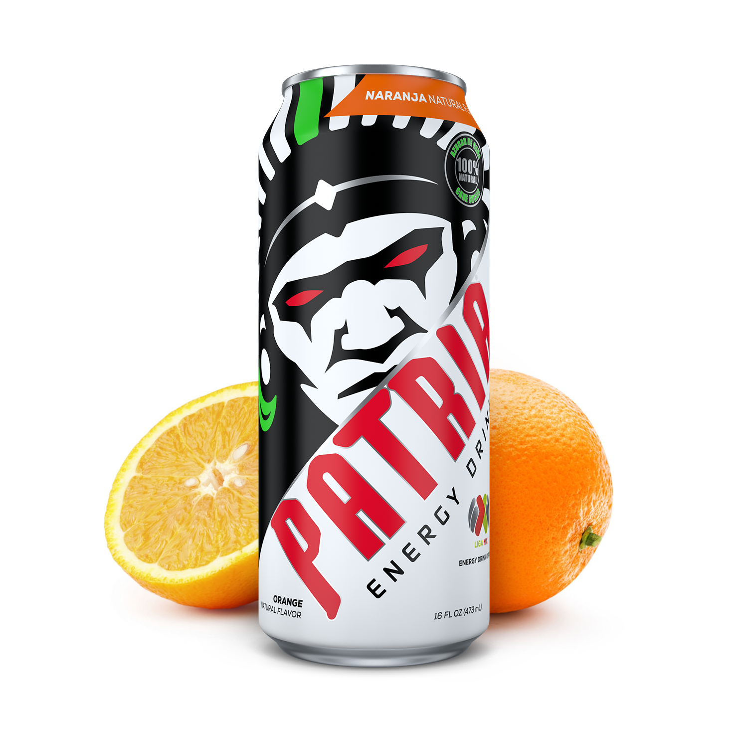 Patria Energy Drink - Naranja - 16 oz Can (12 Pack Case)