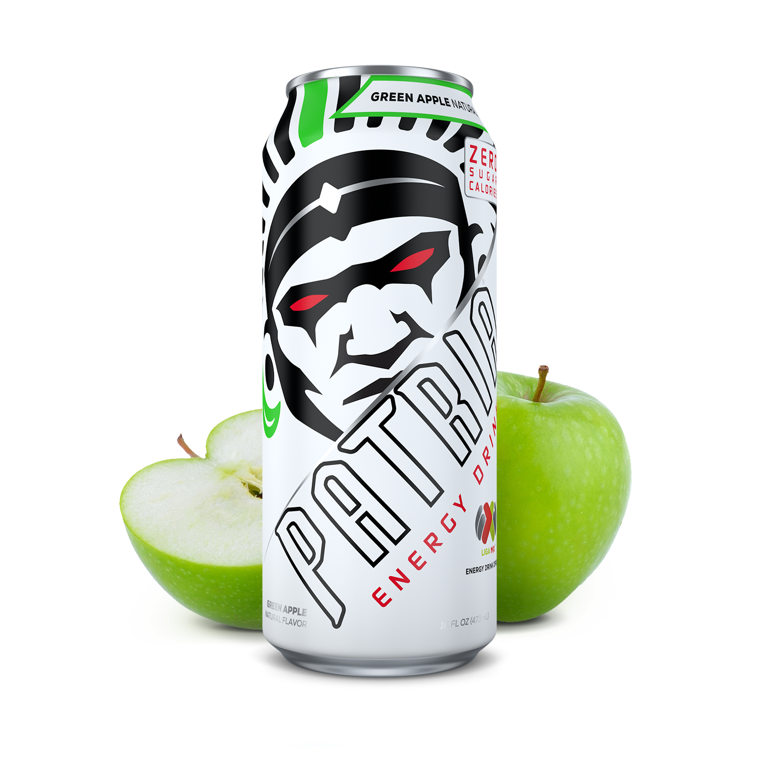 Patria Energy Drink - Green Apple - 16 oz Can (12 Pack Case)
