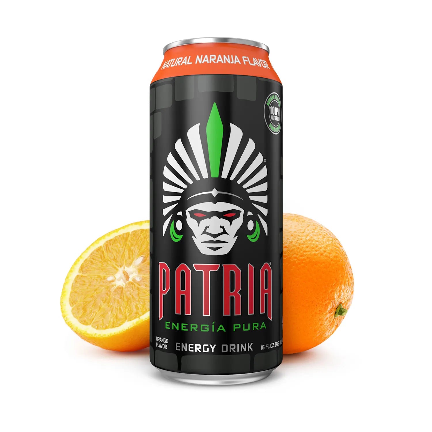 Patria Energy Drink - Naranja - 16 oz Can (12 Pack Case)