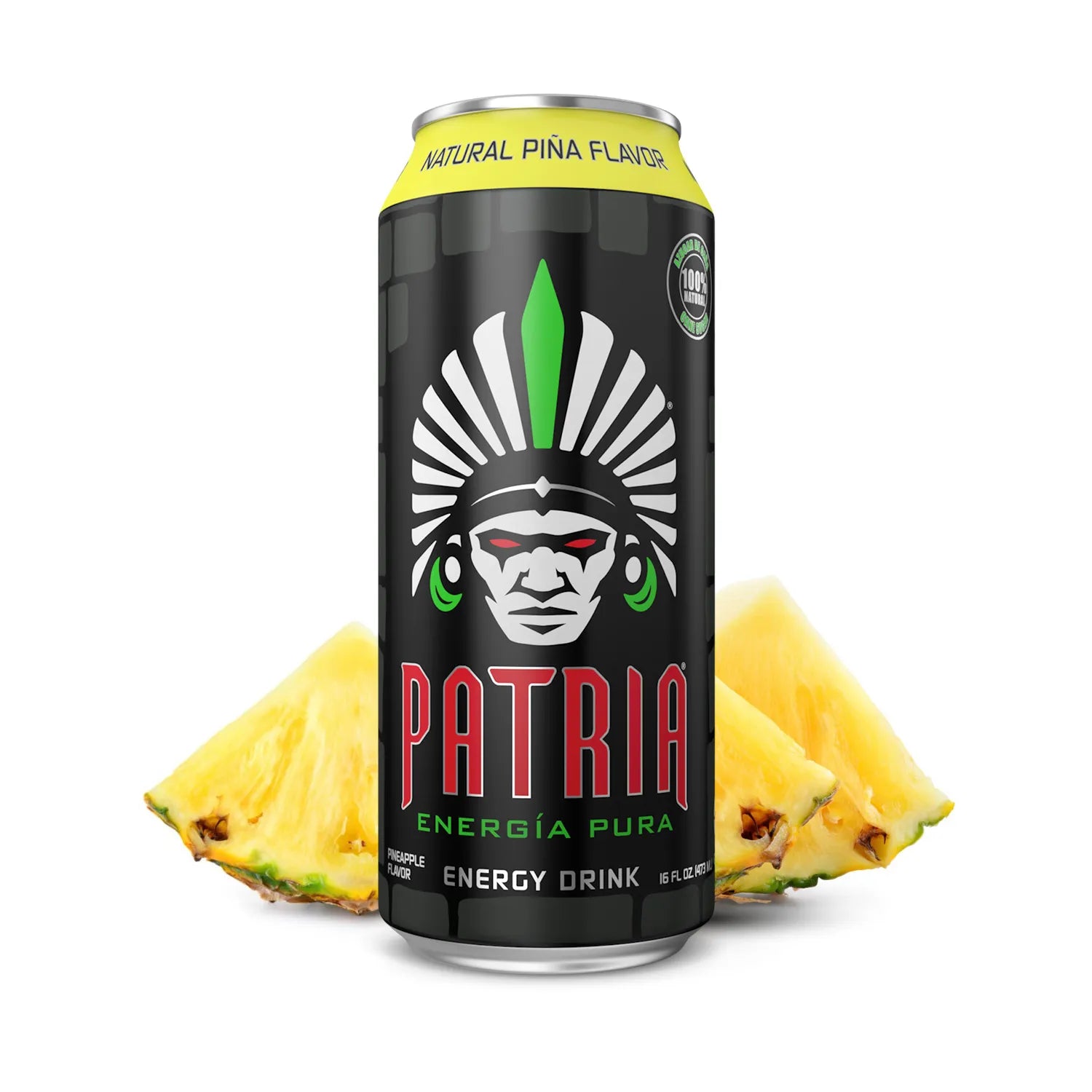 Patria Energy Drink - Piña - 16 oz Can (12 Pack Case)